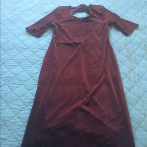 Velvet maxi dress NWOT